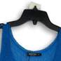 NWT Nasty Gal Womens Blue Sleeveless Scoop Neck Cropped Tank Top Size Medium image number 3