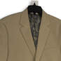 Womens Tan Notch Lapel Long Sleeve Flap Pocket Two Button Blazer Size 44R image number 3