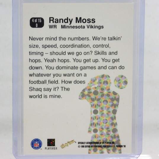 1998 HOF Randy Moss Skybox Premium Rookie D'Stroyers Minnesota Vikings image number 2