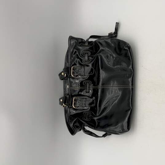 Dooney & Bourke Womens Black Leather Double Handle Shoulder Bag Purse image number 2