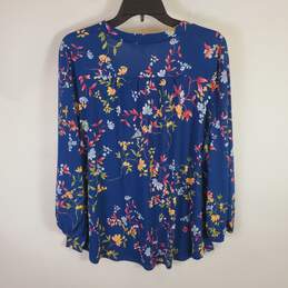 Vincent Camuto Women Teal Floral Blouse XXL NWT alternative image