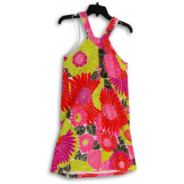 NWT Womens Demuth Multicolor Floral Sleeveless Back Zip Sheath Dress Size 4 alternative image