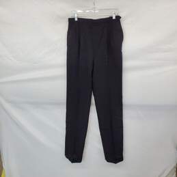 JH Collectibles Vintage Black Linen Blend High Rise Trouser Pant WM Size 14 NWT