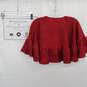 Burberry London Women's Red Wool/Silk Blend Capelet AUTHENTICATED image number 2