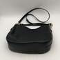 Kate Spade Womens Black Gold Leather Adjustable Strap Crossbody Bag image number 2