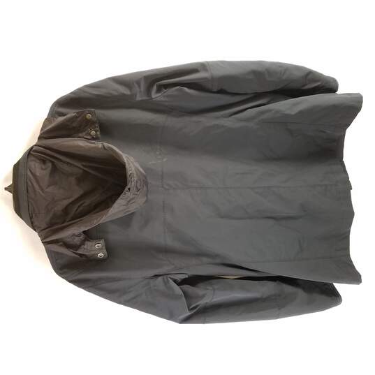 Elie Tahari Women Navy Blue Michael Outerwear Zip Up Hooded Jacket XL NWT image number 2