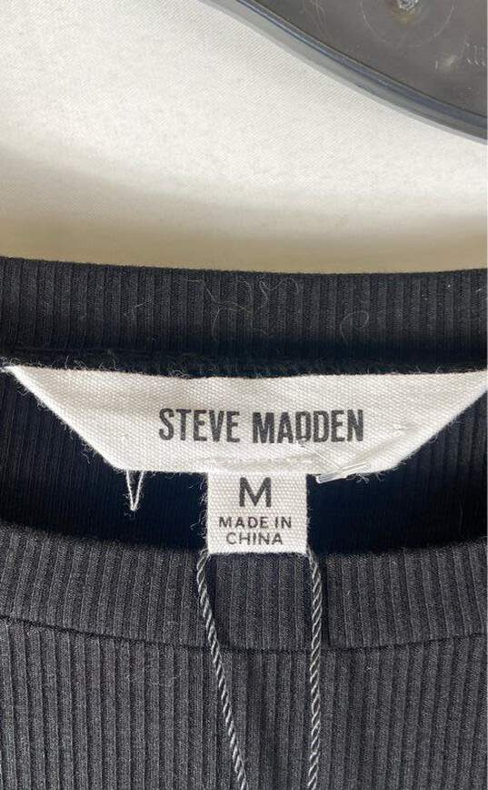 Steve Madden Black Ruched Mini Dress - Size Medium image number 3