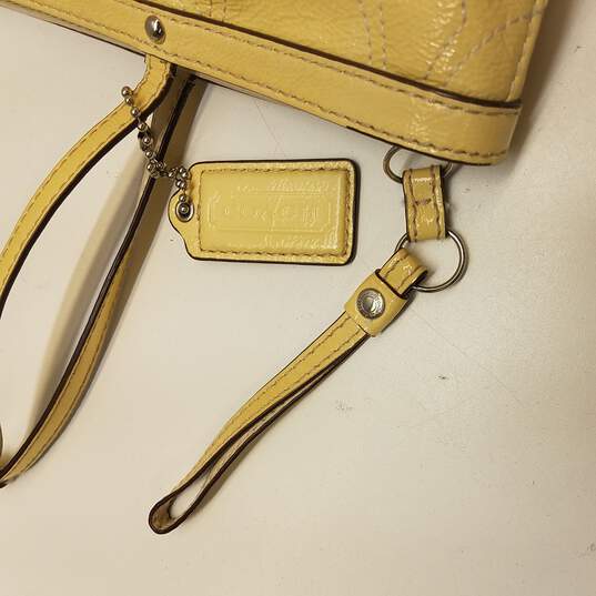 Coach Yellow Patent Leather Tote Bag Shopper Purse A1293-F19198