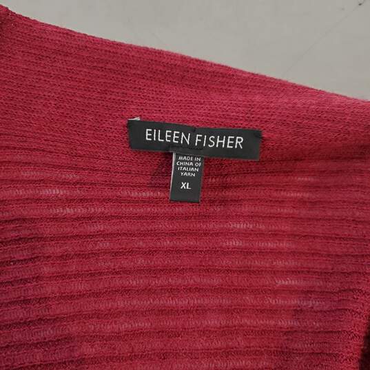 Eileen Fisher Wool Open Front Knit Cardigan Sweater Size XL image number 3