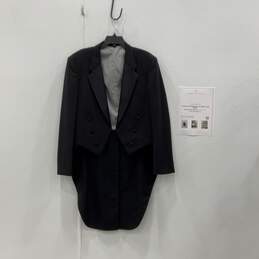 Authentic Christian Dior Mens Black Long Tailcoat Blazer Size 44L w/ COA