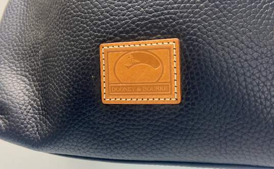 Dooney & Bourke Paige Sac Navy Blue Pebbled Leather Shoulder Hobo Tote Bag image number 2