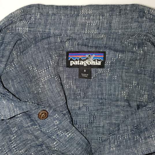 Patagonia Hemp Blend Button Up Short Sleeve Shirt Size S image number 3
