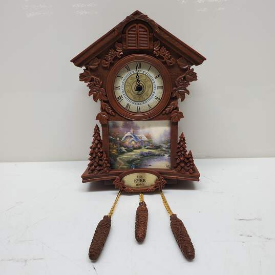 Thomas Kinkaid's Timeless Moments "The Kerr Home" Battery Operated Cuckoo Clock image number 1