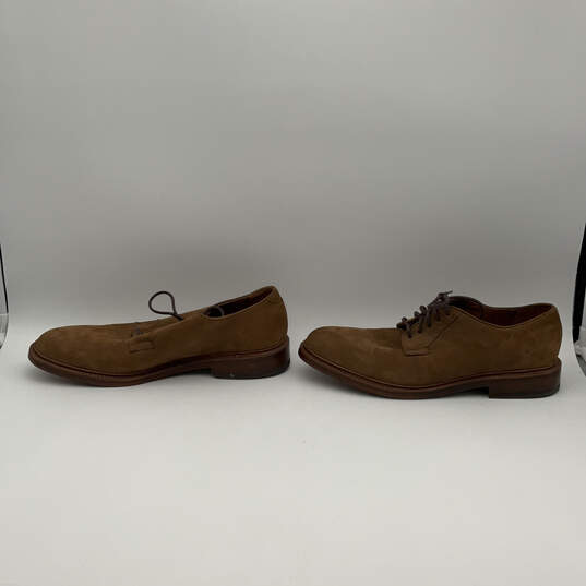NIB Mens Brown Suede Round Toe Low Top Lace Up Derby Dress Shoes Size 12 image number 3