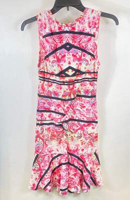 NWT Nicole Miller Womens Pink Paisley Sleeveless Scoop Neck Sheath Dress Size S alternative image