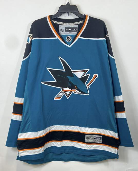 Reebok NHL San Jose Sharks Blue Hockey Jersey - Size XXL image number 1