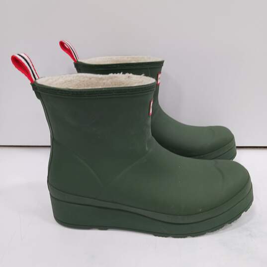 Hunter Women's Green Galosh Rain Boots Size 10 image number 3