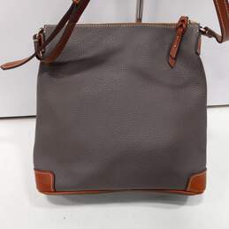 Dooney & Bourke Women's Gray Tan Pebbled Leather Crossbody Bag alternative image