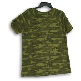 NWT Sanctuary Womens Green Army Camouflage V-Neck Pullover T-Shirt Size L alternative image