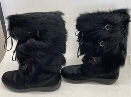 Woman's Pajar Canada Genuine Quality Black Goat Fur Winter Boots Sz 38 alternative image