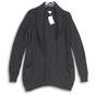NWT Womens Black Cable Knit Long Sleeve Open Front Cardigan Sweater Size M image number 1