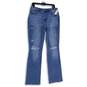 NWT Maurices Womens Light Blue Denim Medium Wash Bootcut Leg Jeans Size 14 image number 1