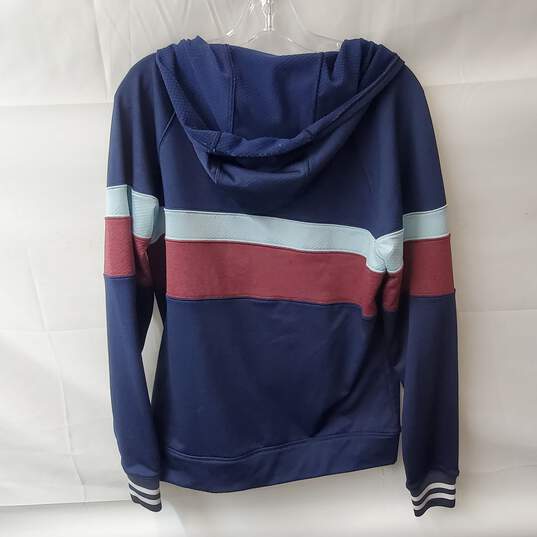 Cotopaxi Full Zip Up Hoodie Navy Blue w Stripes Size L image number 2