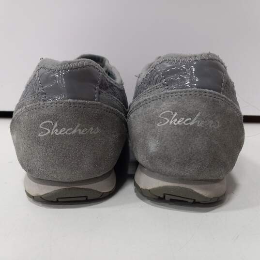 Buy the Skechers Women's Bikers Convincing Gray Breathe Easy Sneaker Size 7 |