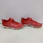 Men's Red Nike Cleats Size 12 image number 2