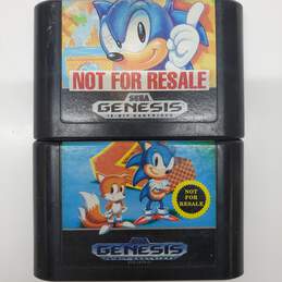 Sonic the Hedgehog 1 & 2 [Not for Resale] Sega Genesis Cartridges