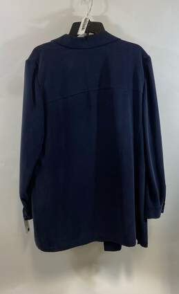Dana Buchman Womens Blue Silk 2 Piece Single-Breasted Suit Skirt Set Size 16 14 alternative image