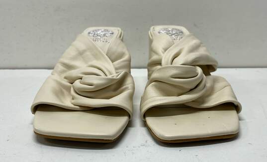 Vince Camuto Leather Jenabie Criss Cross Sandals Cream 8 image number 2