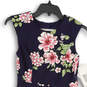 NWT Womens Blue Pink Floral Sleeveless Back Zip Fit & Flare Size Small image number 3