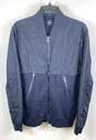 Hugo Boss Mens Skiles Navy Blue Cotton Long Sleeve Full Zip Bomber Jacket Size M image number 1