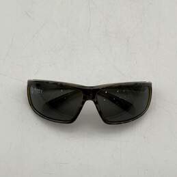 Native Unisex Yellow Black Full Rim Polarized Wrap Sunglasses With Case