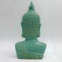 Large Ceramic Turquoise Blue Glaze Thai Buddha Head Statue Idol God 22 Inch image number 2