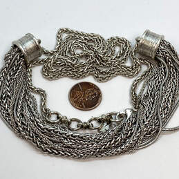 Designer Lucky Brand Silver-Tone Multi Strand Wheat Chain Necklace alternative image
