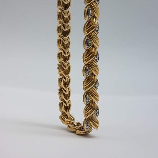 Ross Simons Gold Over Sterling Diamond Bracelet 17.5g image number 2