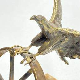 Curtis Jere Metal Eagle Sculpture on Stone Base Mid 70's Artwork Signed alternative image