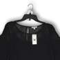 NWT Ella Moss Womens Shift Dress Round Neck Short Sleeve Black Size L image number 3