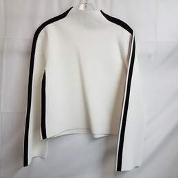 Veronica Beard Ivory Retha Reversible Striped Pullover Sweater Size L alternative image