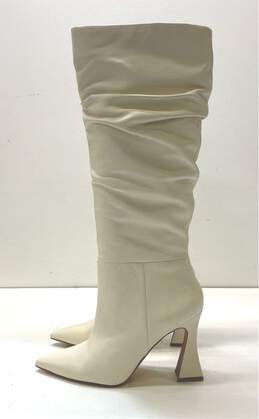 Vince Camuto Alinkay Beige Leather Tall Knee Heel Boots Size 10 M alternative image