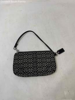 Coach Womens Black Gray Monogram Print Wristlet Wallet With Buckle alternative image