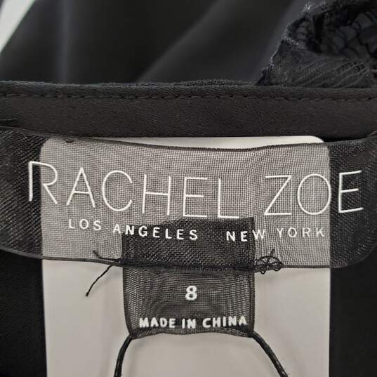 Rachel Zoe Black Lace Trim Dress Sz 8 NWT image number 3