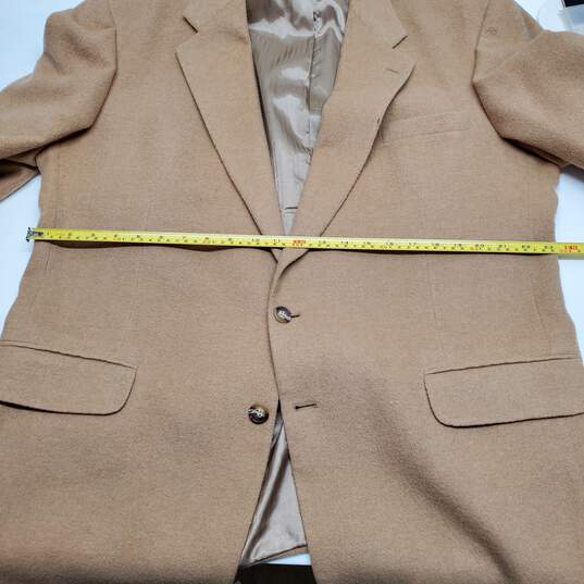 Stafford Men's Tan Camel Hair Blazer Jacket Size 46L image number 5