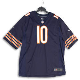 NWT Mens Blue Orange Chicago Bears Mitch Trubisky #10 Football Jersey 3XL