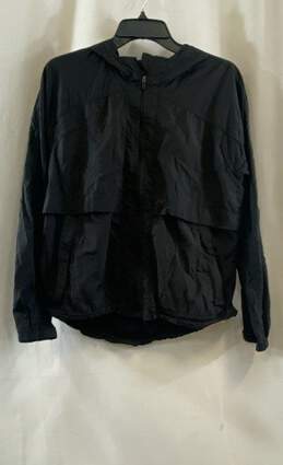 Lululemon Womens Black Long Sleeve Full Zip Hooded Windbreaker Jacket Size M