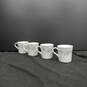 Bundle of 4 White Vintage Corning Ware Tea Cups w/ Floral Design image number 1