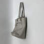 Womens Gray Faux Leather Outer And Inner Pocket Double Handle Tote Bag image number 3