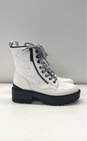 Guess Embossed Fearne Combat Boots White 7.5 image number 1